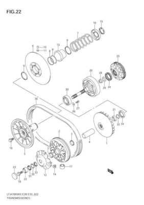 TRANSMISSION 1 LTA700X LTA750X 2005-26 KING QUAD