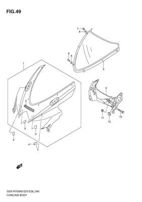 COWLING BODY GSXR750 2008-09