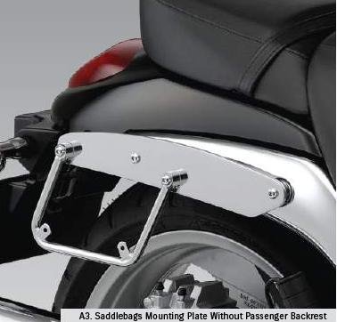 SADDLEBAG SUPPORTS OR MOUNTING PLATE FOR LEATHER SADDLEBAGS M90 2009-19 BOULEVARD