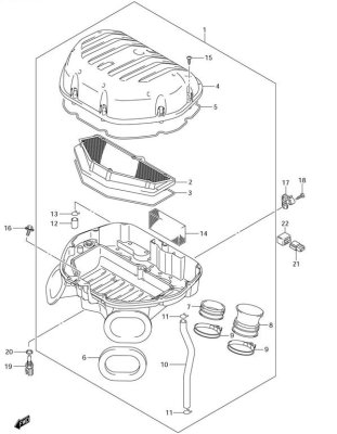 AIR FILTER GSXR600 2004-05