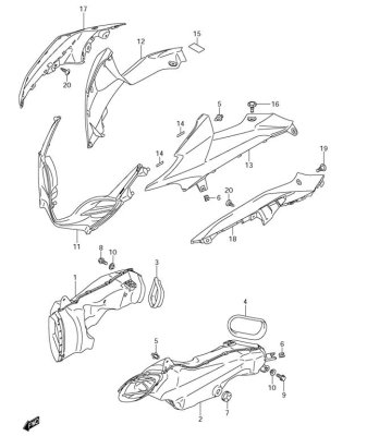 INTAKE PIPE GSXR1000 2009-16