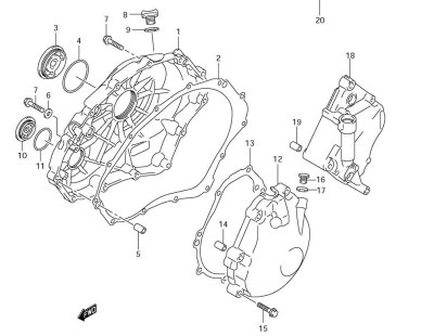 CRANKCASE COVER GSXR1000 2009-16