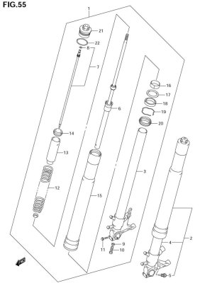 FRONT DAMPER ( FORK ) PARTS GSXR750 2006-07