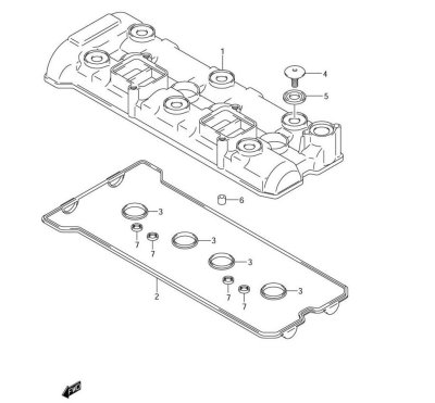 CYLINDER HEAD COVER GASKETS GSXR1000 2005-06
