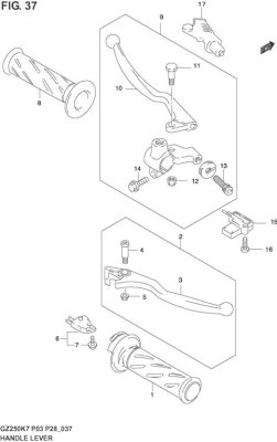 LEVERS GZ250 2003-09