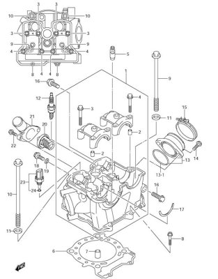 CYLINDER HEAD LTR450 2006-09