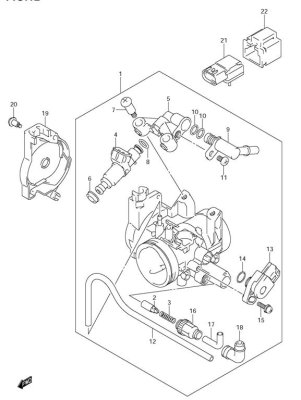 THROTTLE BODY LTR450 2006-08