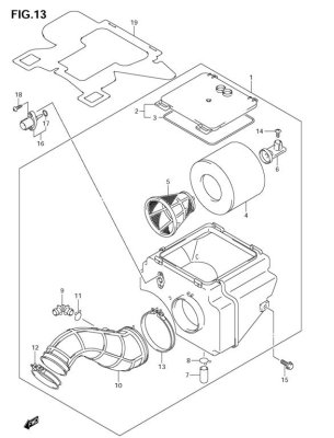 AIR FILTER CLEANER LTR450 2006-09