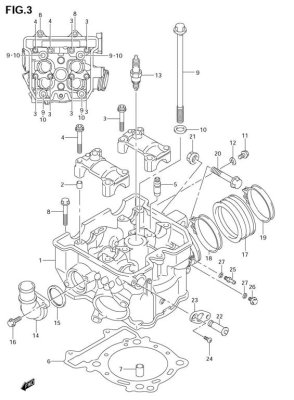 CYLINDER HEAD DRZ400E 2005-07
