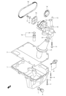OIL PAN GSXR600 GSXR750 2011-26
