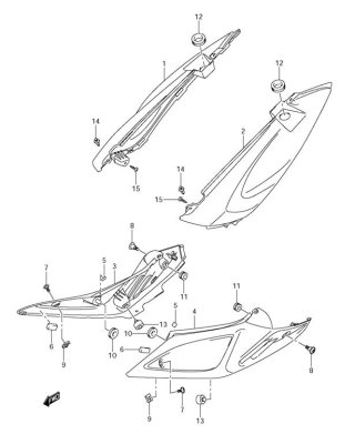 FRAME COVER DL650 2012-16