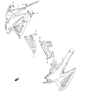 SIDE COWLING DL650 2012-16