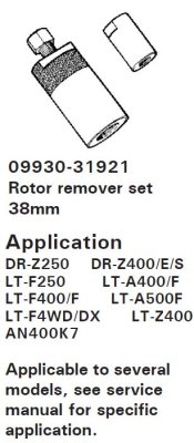 ROTOR REMOVER SET 38MM LTA400 LTF250 LTA500