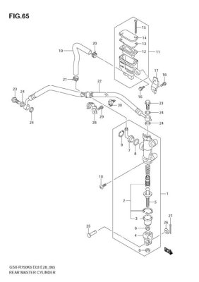 REAR MASTER CYLINDER GSXR750 2006-07