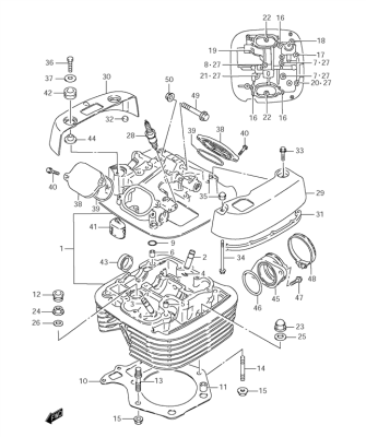 CYLINDER HEAD LS650 S40 2005-19