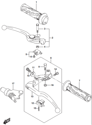 LEVERS GSX-S750 2015-23
