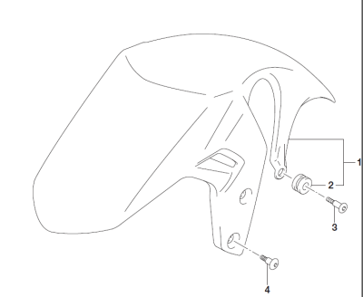 FRONT FENDER GSX-S750 2015-23