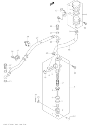 REAR MASTER CYLINDER GSXR750 2011-26