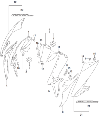 FRAME BODY COVER GSX-S1000 2016-20