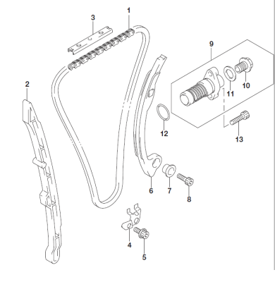 CAM CHAIN RMZ250 2016