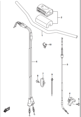 HANDLEBAR CABLES RMZ250 2016